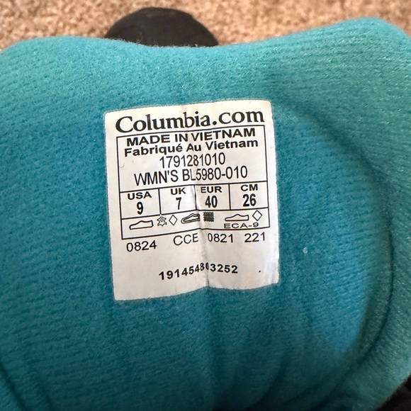 Columbia Teal and Black Footwear - Picture 2 of 2